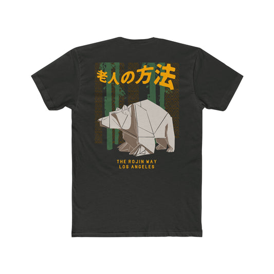 Origami Bear - Unisex Cotton Crew Tee